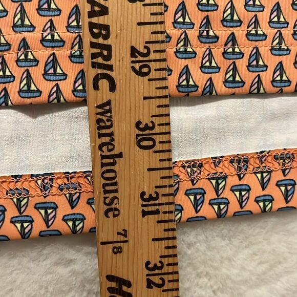 New! Turtleson Skipper Performance Orange Sailboat Print Shirt Creamsicle - Picture 12 of 12